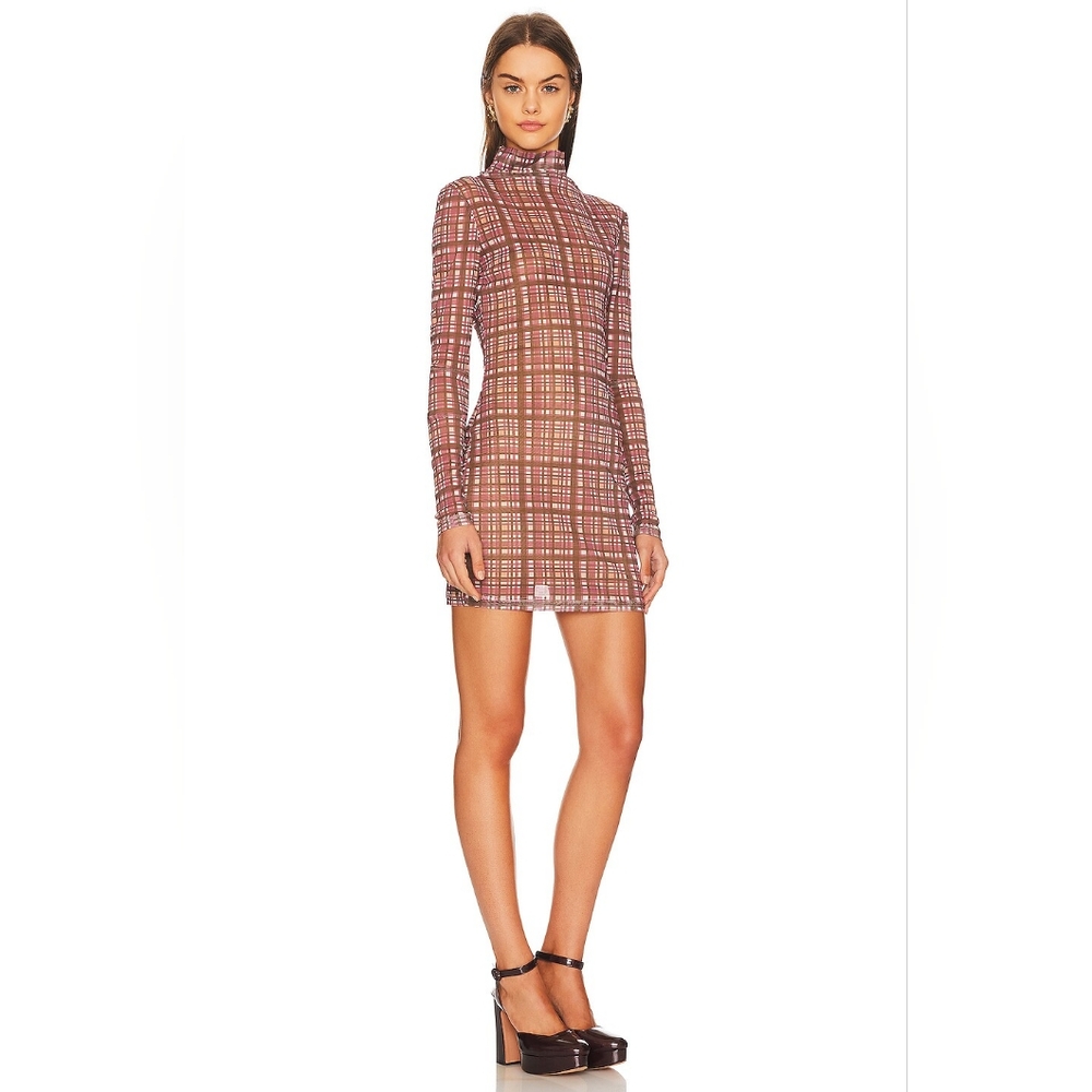 21. NWOT ATOIR X LARA WORTHINGTON BODYCON MINI DRESS IN PINK CHECK